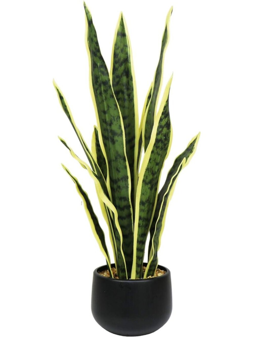 23.6" Artificial Snake Plant - Realistic Faux Sansevieria for Indoor/Outdoor